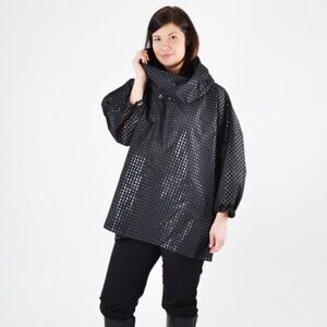 Mycra pac checkered poncho
